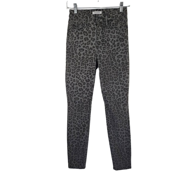 Good American Good Legs Leopard Print Skinny Jeans 0/25 - Picture 1 of 4